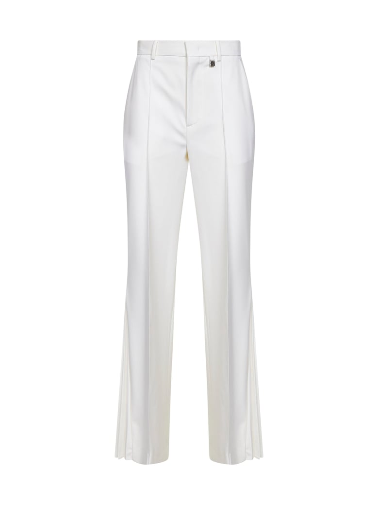 flared trousers in virgin wool - white by Selfnex