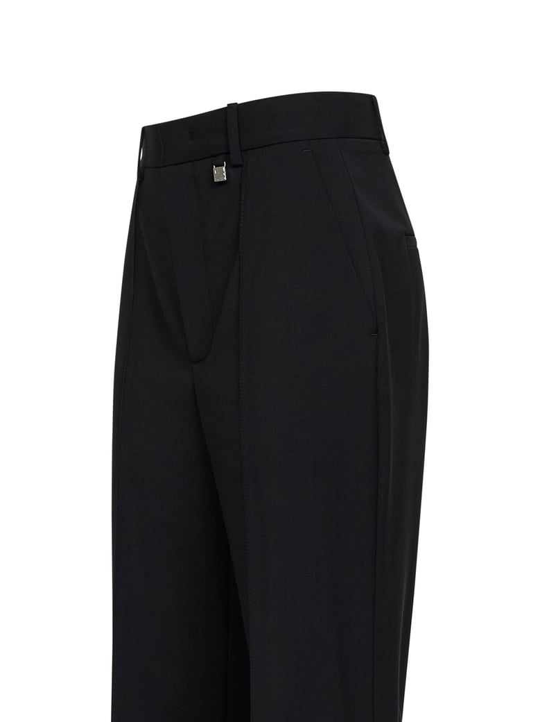 trousers flared virgin wool black by Selfnex