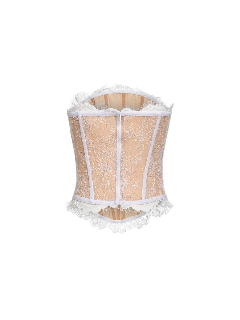 white lace bustier top by Selfnex