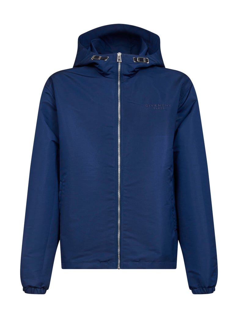 hooded windbreaker navy polyfaille by Selfnex