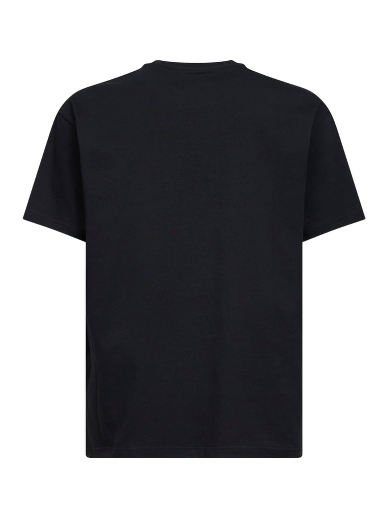 black cotton embroidered t-shirt by Selfnex