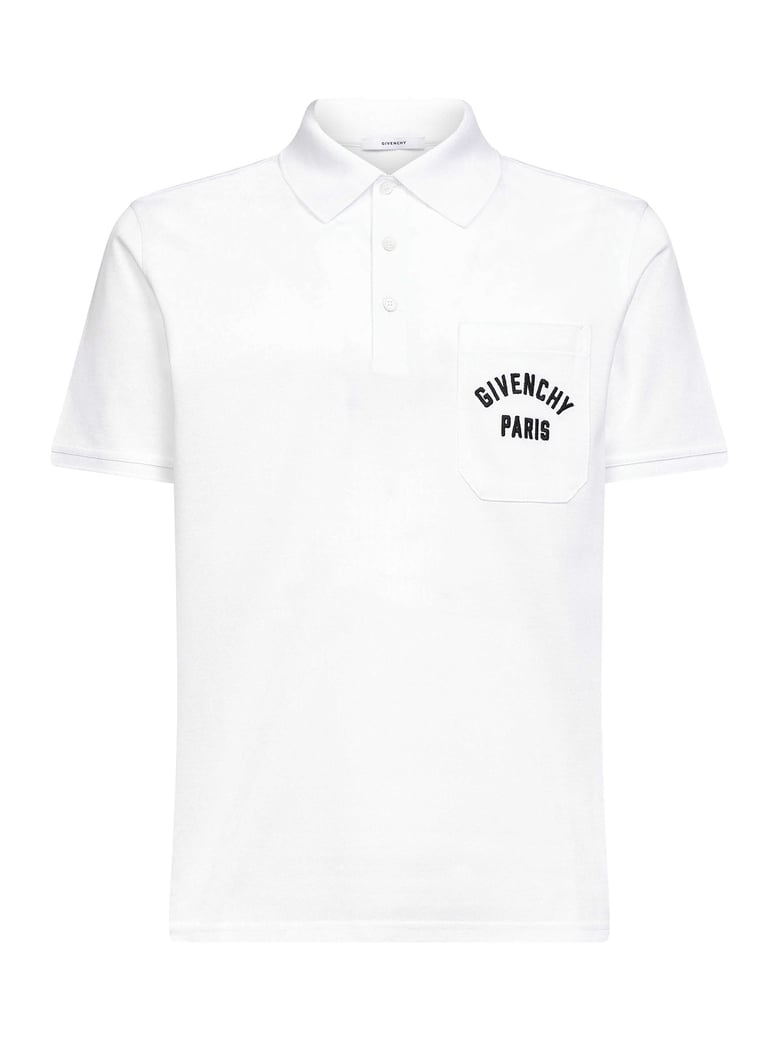 white cotton piqué polo shirt by Selfnex