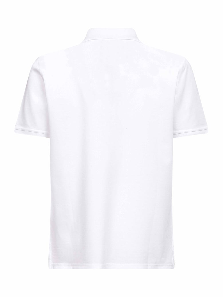 white cotton piqué polo shirt by Selfnex