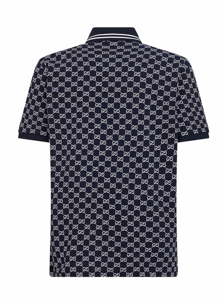 polo shirt navy blue/white by Selfnex
