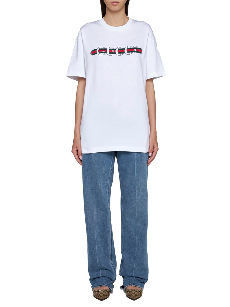 printed cotton jersey t-shirt by Selfnex