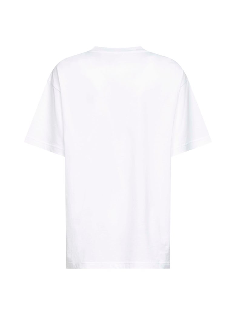 white cotton jersey printed t-shirt by Selfnex