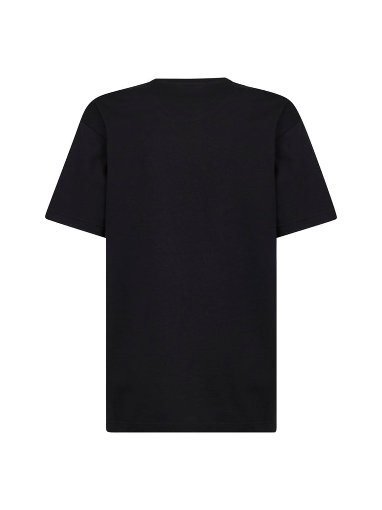 black cotton jersey embroidered t-shirt by Selfnex
