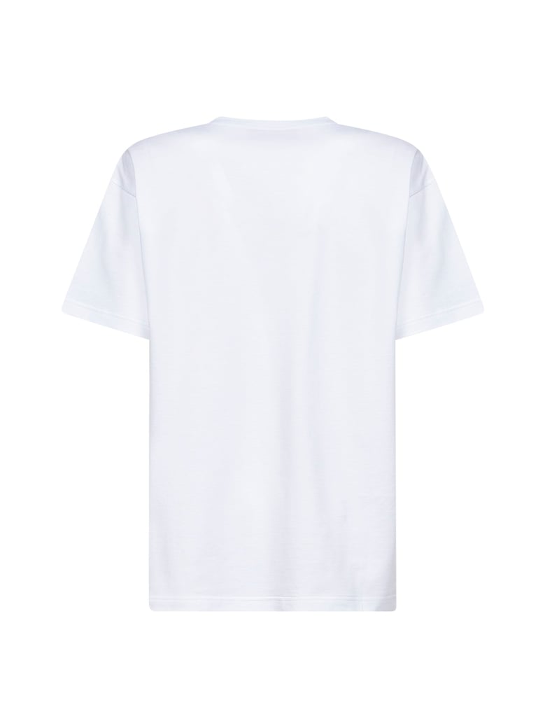 white cotton jersey printed t-shirt by Selfnex