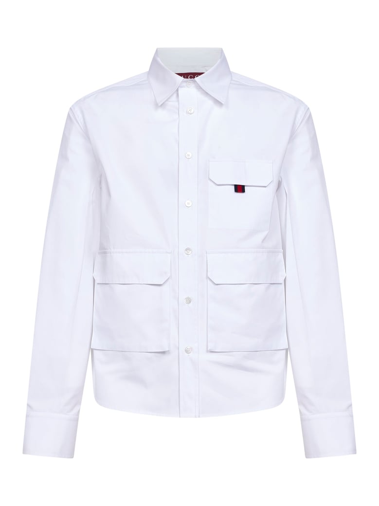 cotton poplin shirt white by Selfnex
