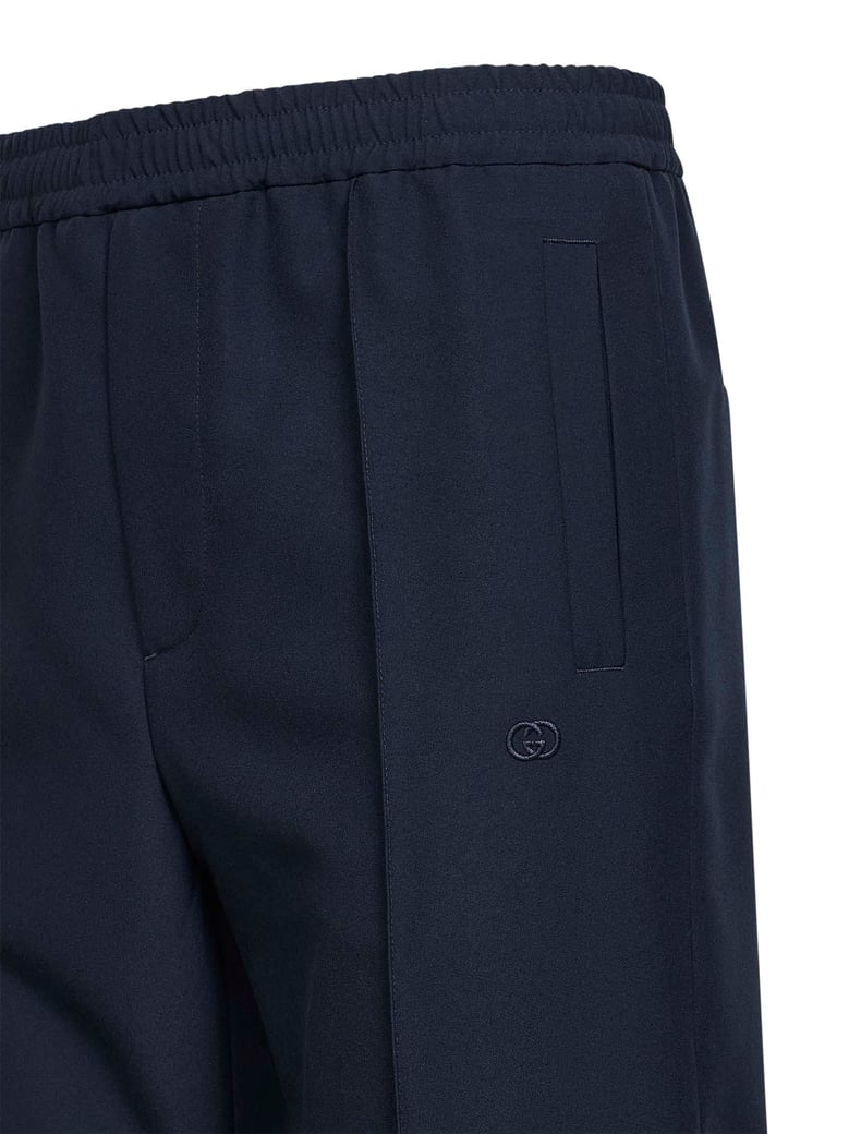 dark blue technical panama sportswear trousers by Selfnex