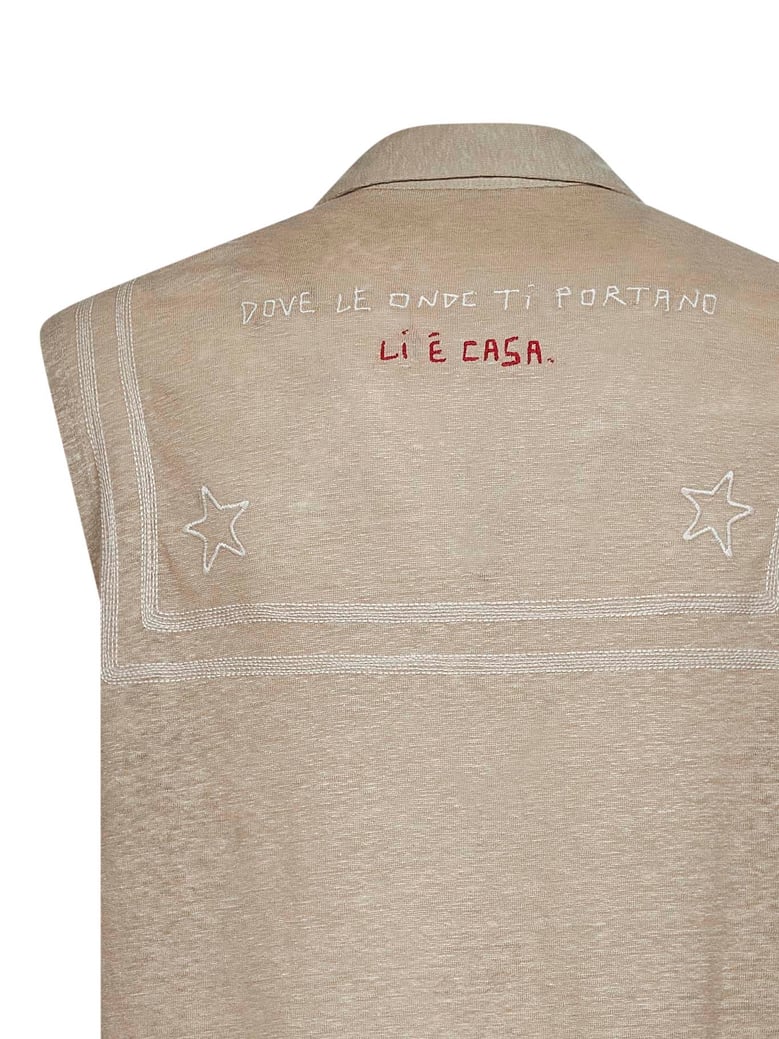 vest, linen beige by Selfnex