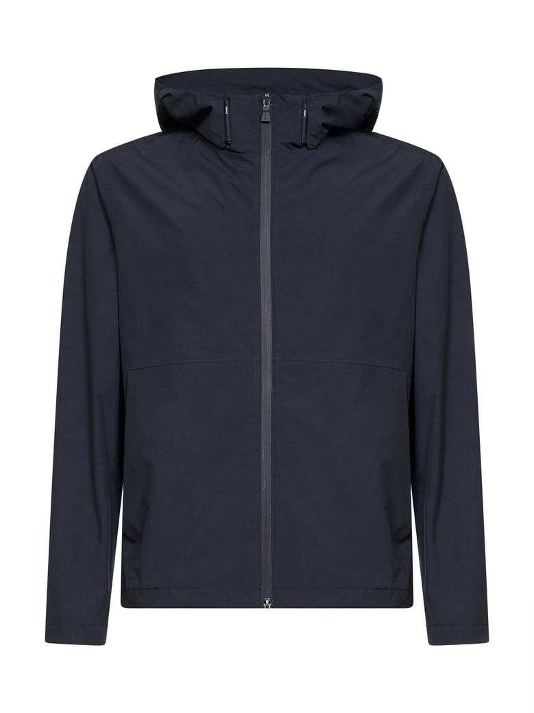 hooded windstopper jacket blue by Selfnex