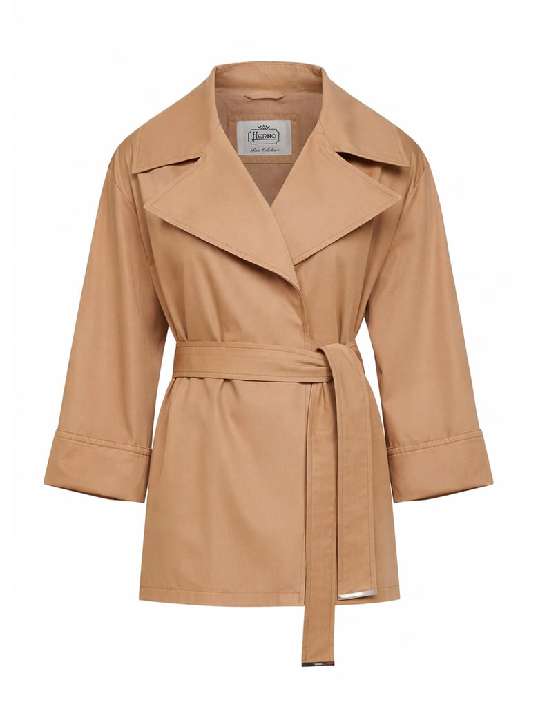 raincoat cotton gabardine camel by Selfnex