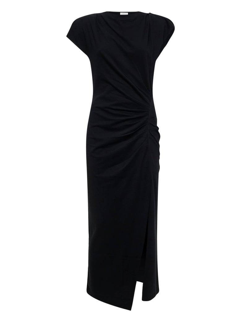 black cotton jersey nadela long dress by Selfnex