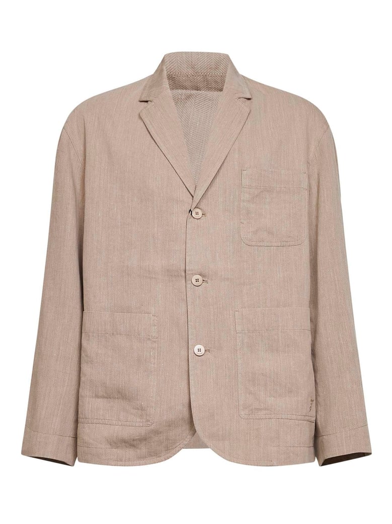 unstructured jacket the pastro beige by Selfnex