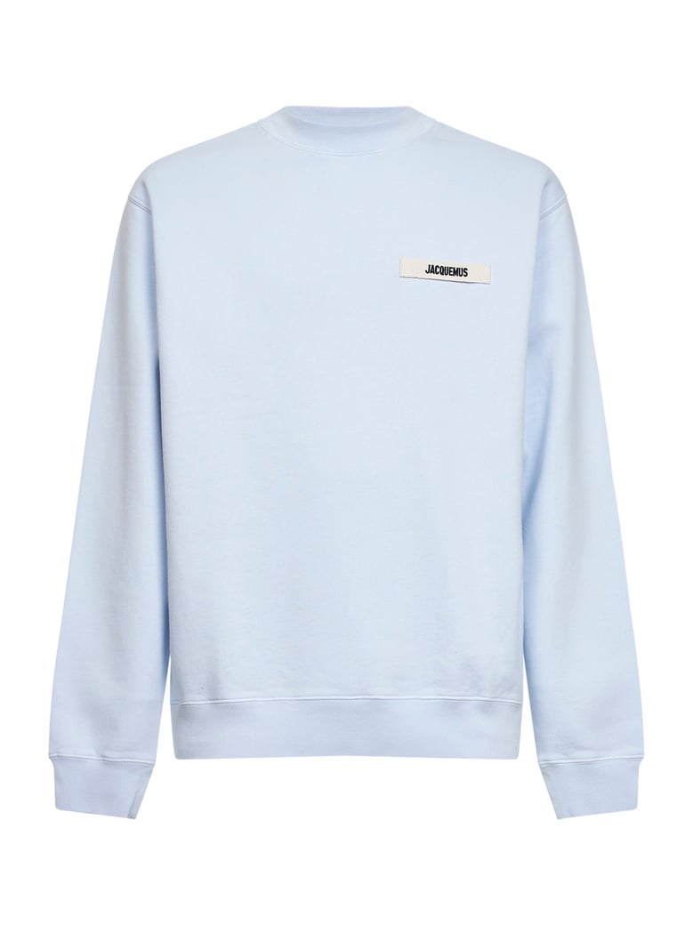 light blue organic cotton fleece sweatshirt by Selfnex