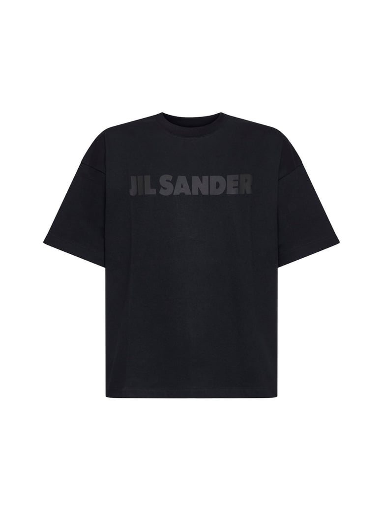 black printed logo t-shirt by Selfnex