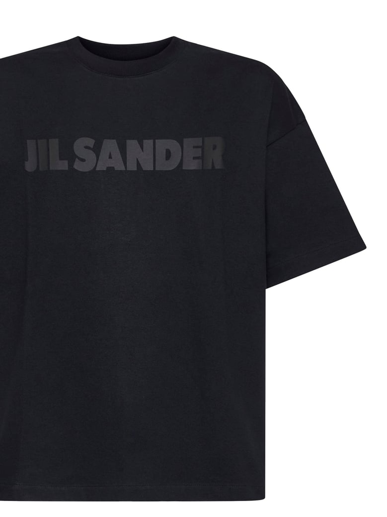 black printed logo t-shirt by Selfnex