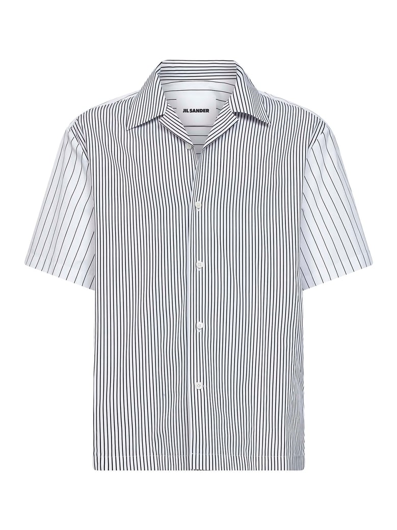 striped cotton short-sleeved shirt by Selfnex