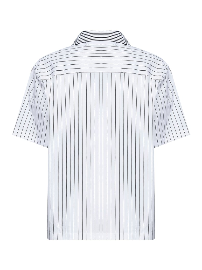 striped cotton short-sleeved shirt by Selfnex