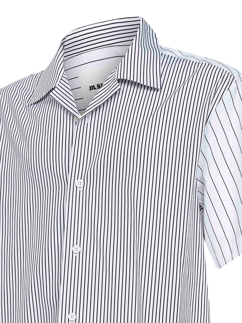 striped cotton short-sleeved shirt by Selfnex
