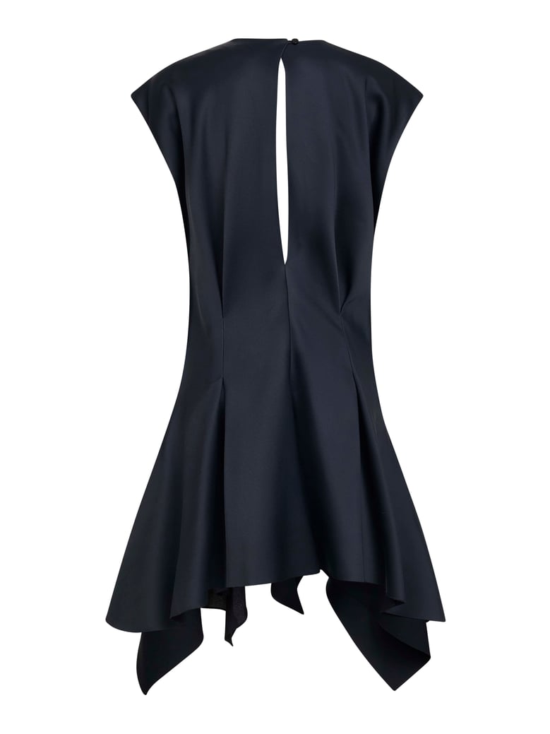 black viscose blend merith mini dress by Selfnex