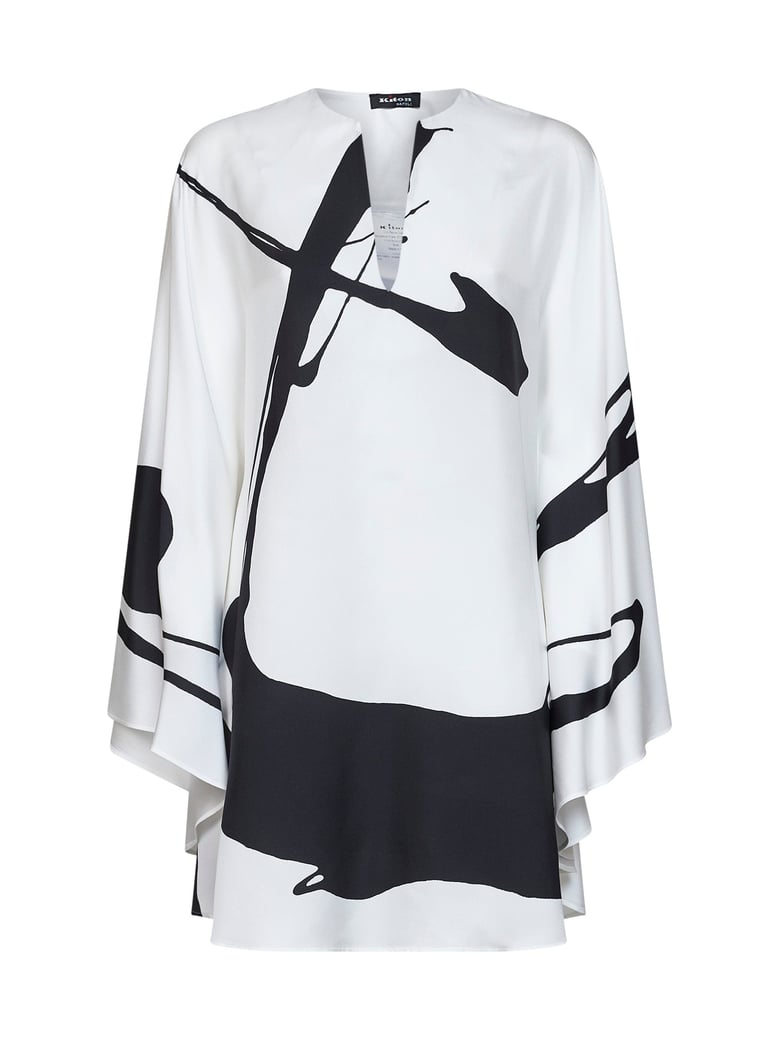 printed silk tunic by Selfnex