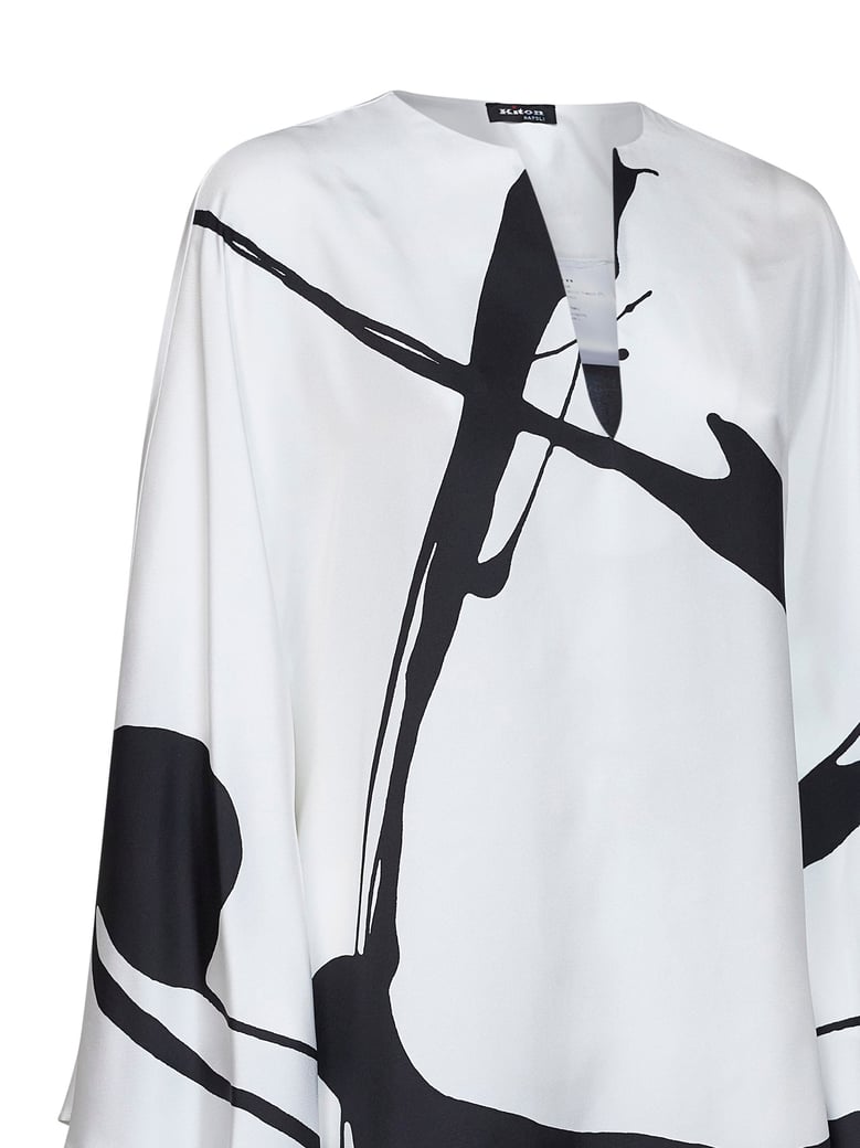 printed silk tunic by Selfnex
