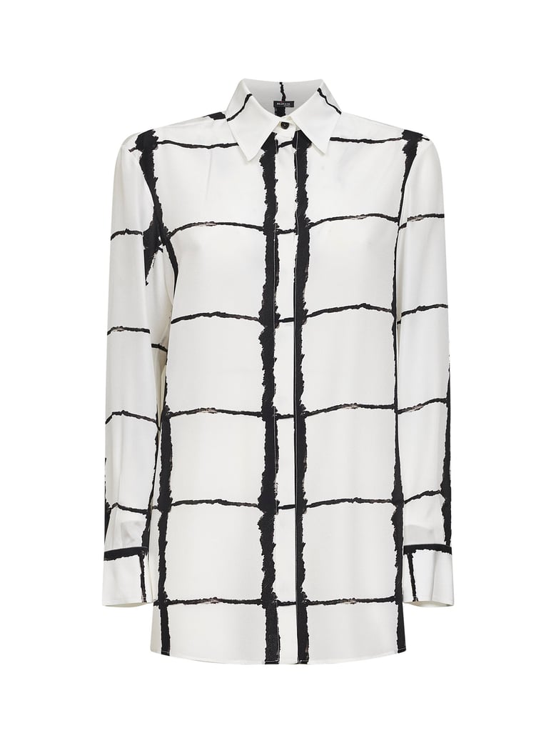 printed silk satin shirt by Selfnex