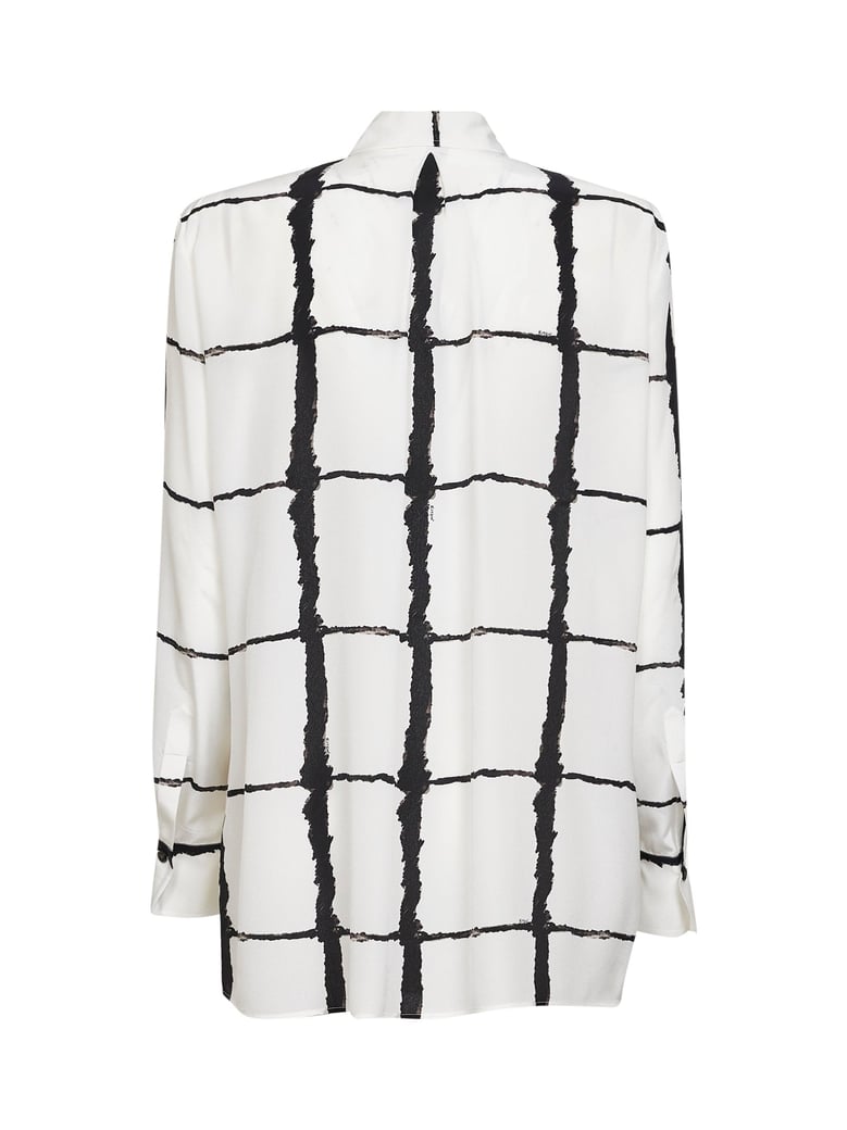 printed silk satin shirt by Selfnex