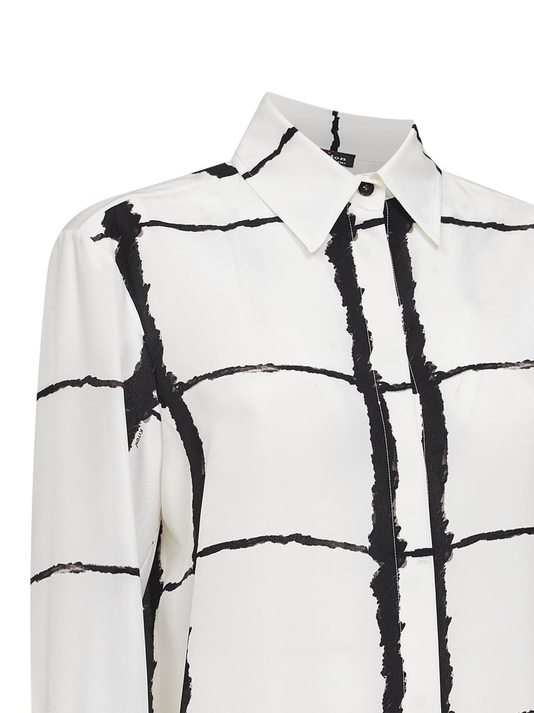 printed silk satin shirt by Selfnex