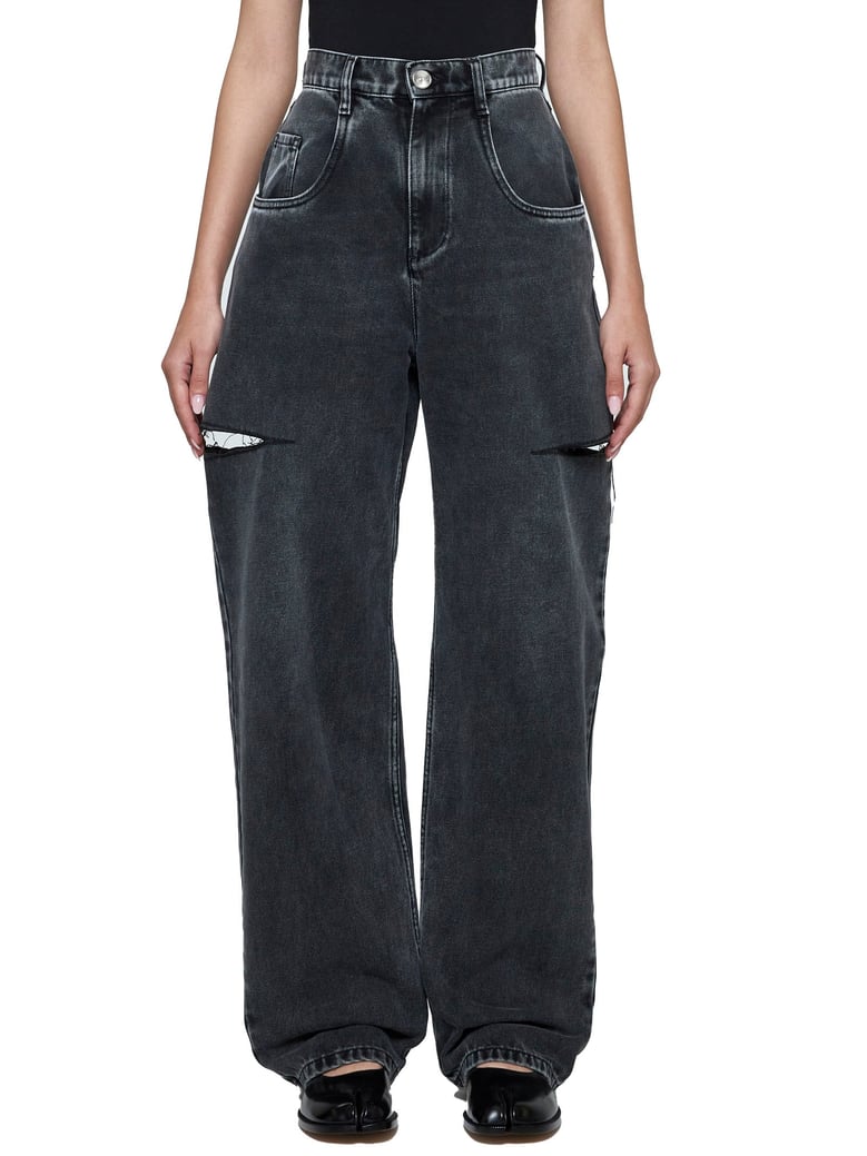 black cut jeans by Selfnex