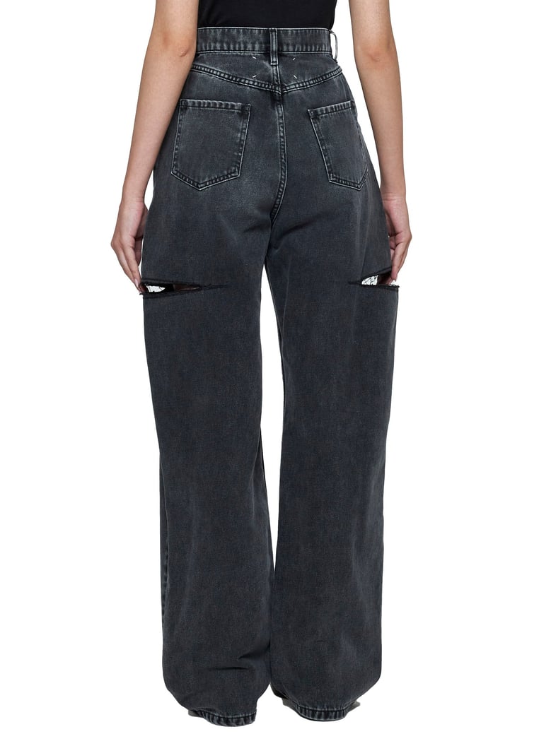 black cut jeans by Selfnex