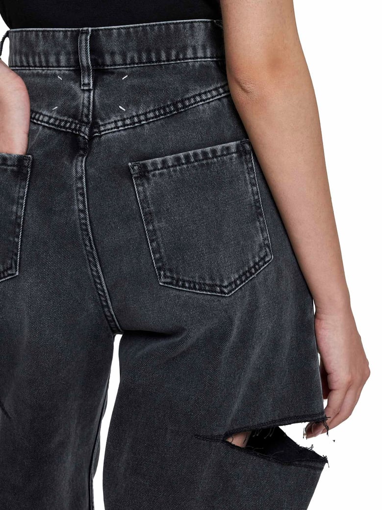 black cut jeans by Selfnex