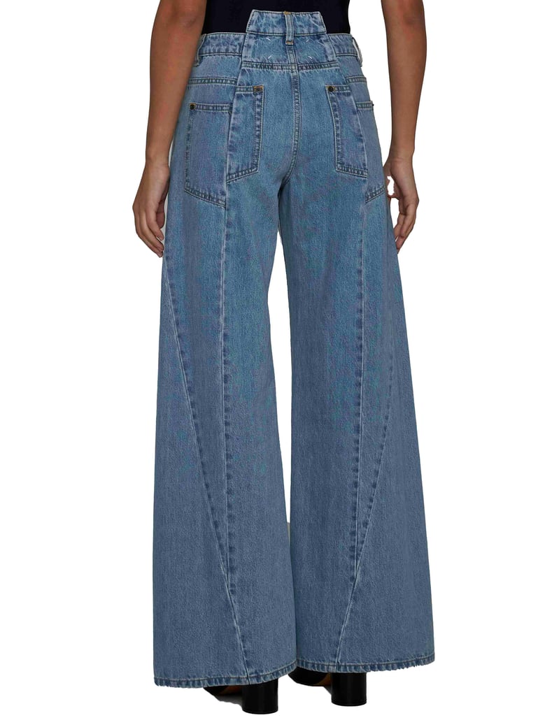 wide-leg denim jeans by Selfnex