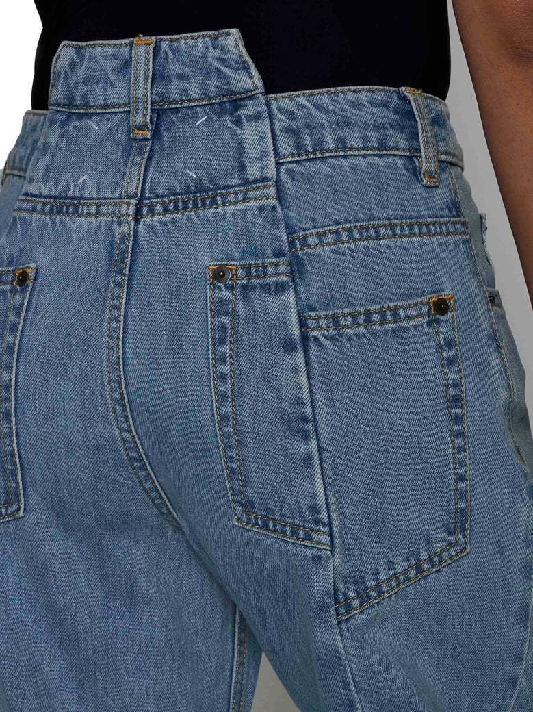wide-leg denim jeans by Selfnex