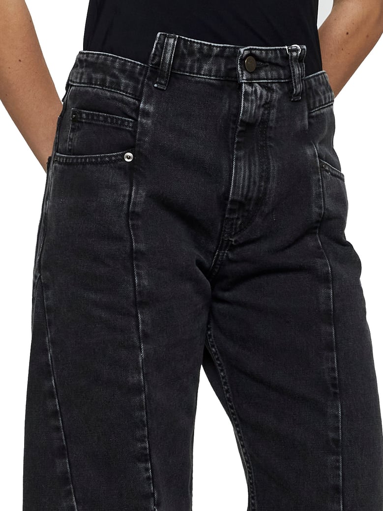black decortiqué jeans by Selfnex