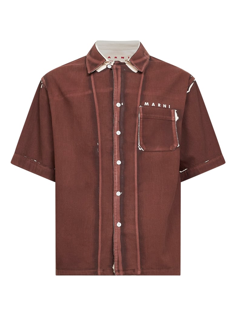 denim shirt brown by Selfnex