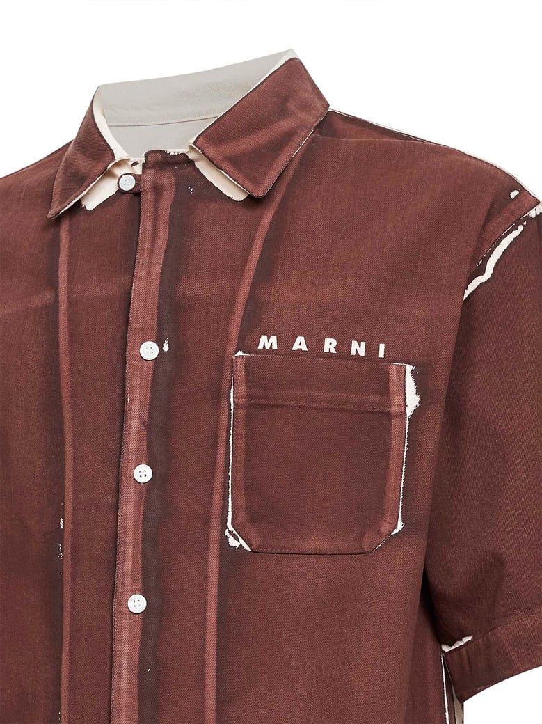 denim shirt brown by Selfnex