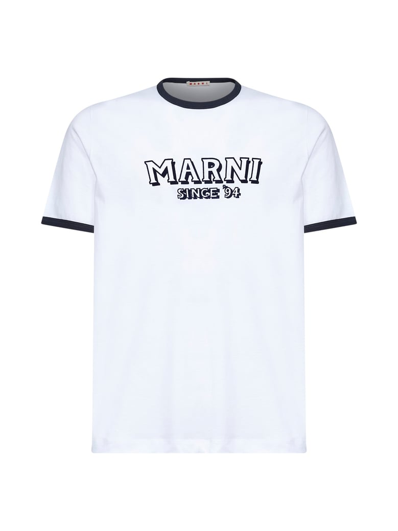 white jersey t-shirt with contrasting trims by Selfnex