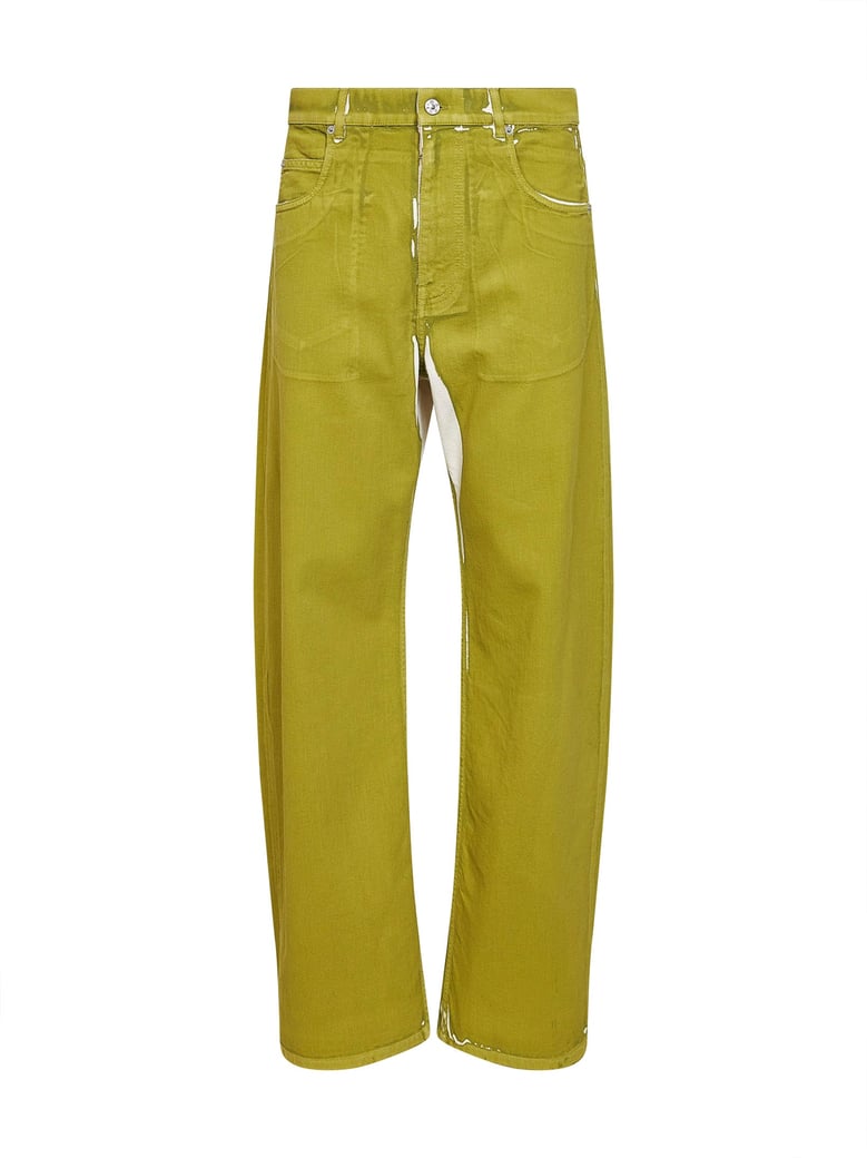 jeans wide-leg green denim by Selfnex