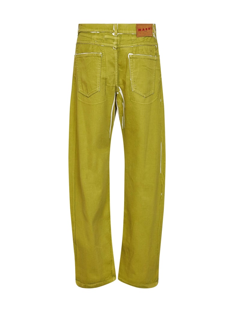 jeans wide-leg green denim by Selfnex