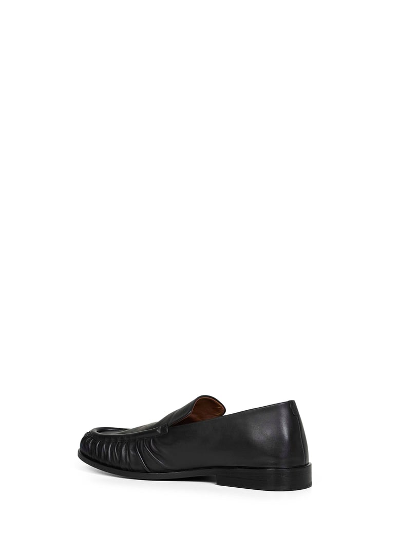 black soft smooth leather loafers by Selfnex