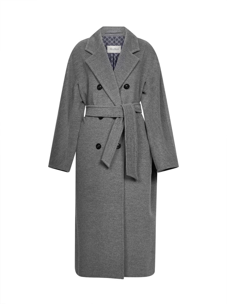 grey icon belted coat by Selfnex