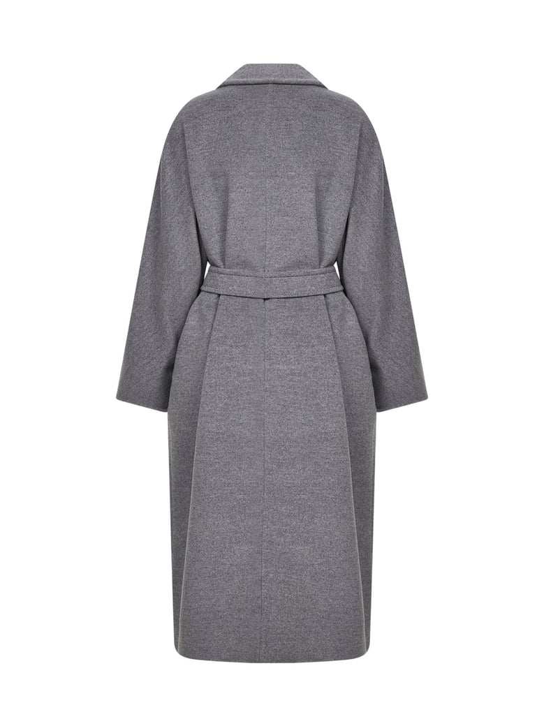 grey icon belted coat by Selfnex