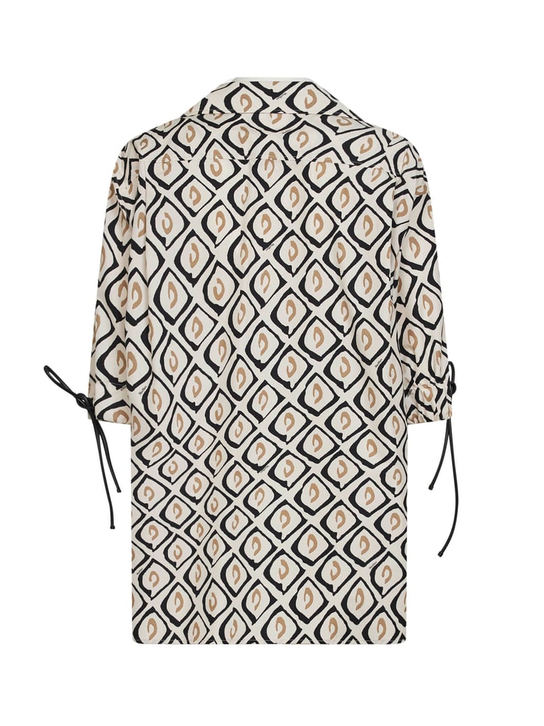 shirt printed poplin beige by Selfnex