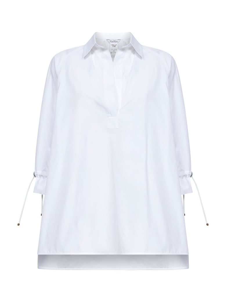 blouse mxmadorni white cotton poplin by Selfnex