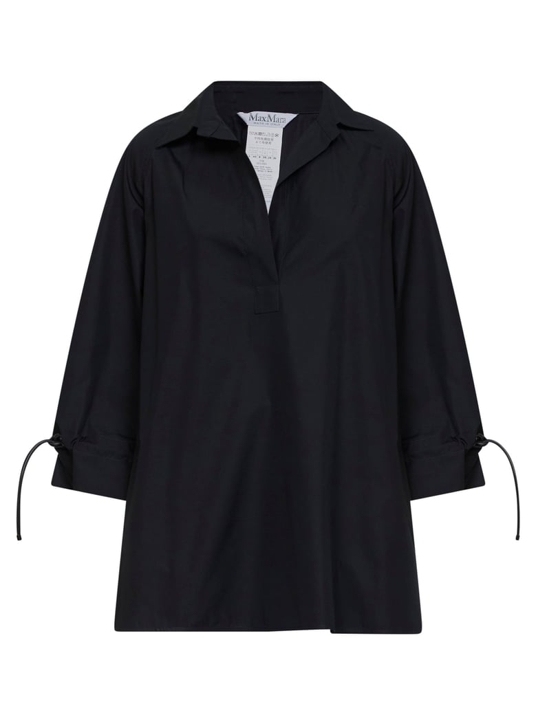 blouse mxmadorni black cotton poplin by Selfnex