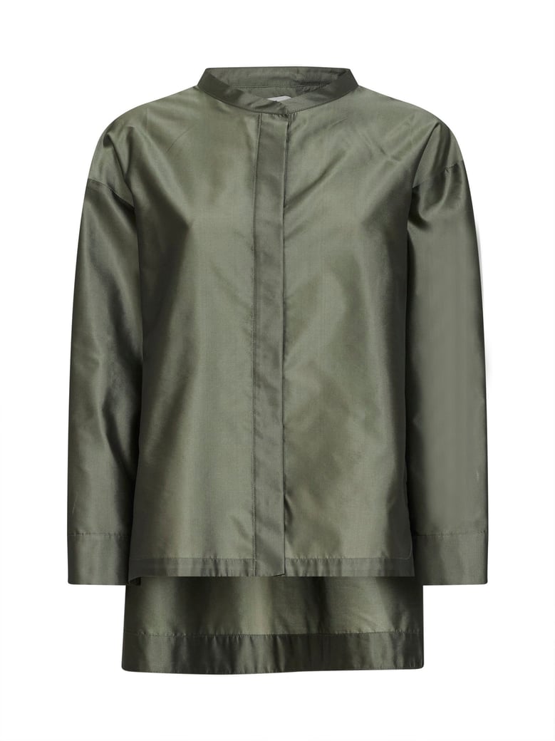 shirt smmracconto sage green organza by Selfnex