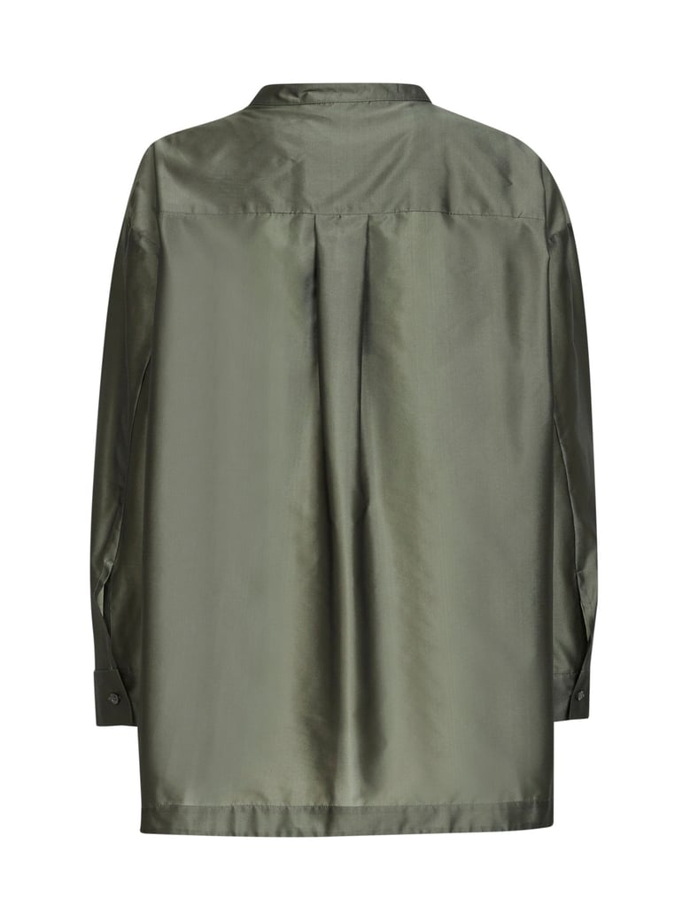 shirt smmracconto sage green organza by Selfnex